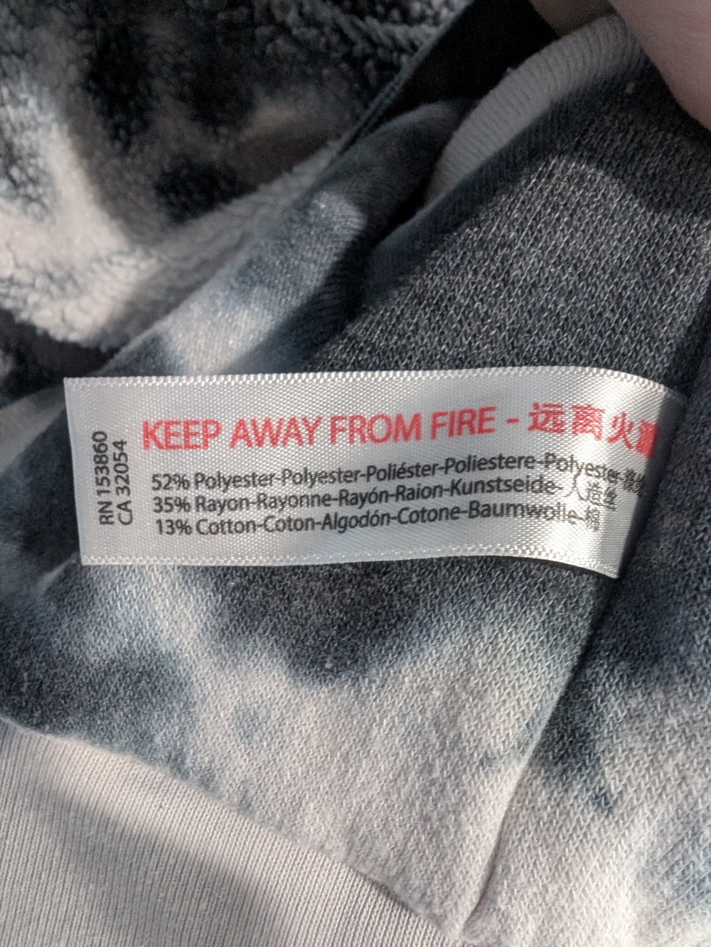 Intimately Free People Kelly Washed Tie-Dye Sweatshirt Size Small Gray/White - Picture 3 of 5
